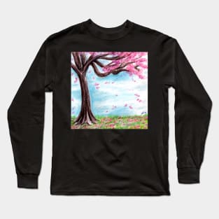 Plum Tree Blossom Long Sleeve T-Shirt